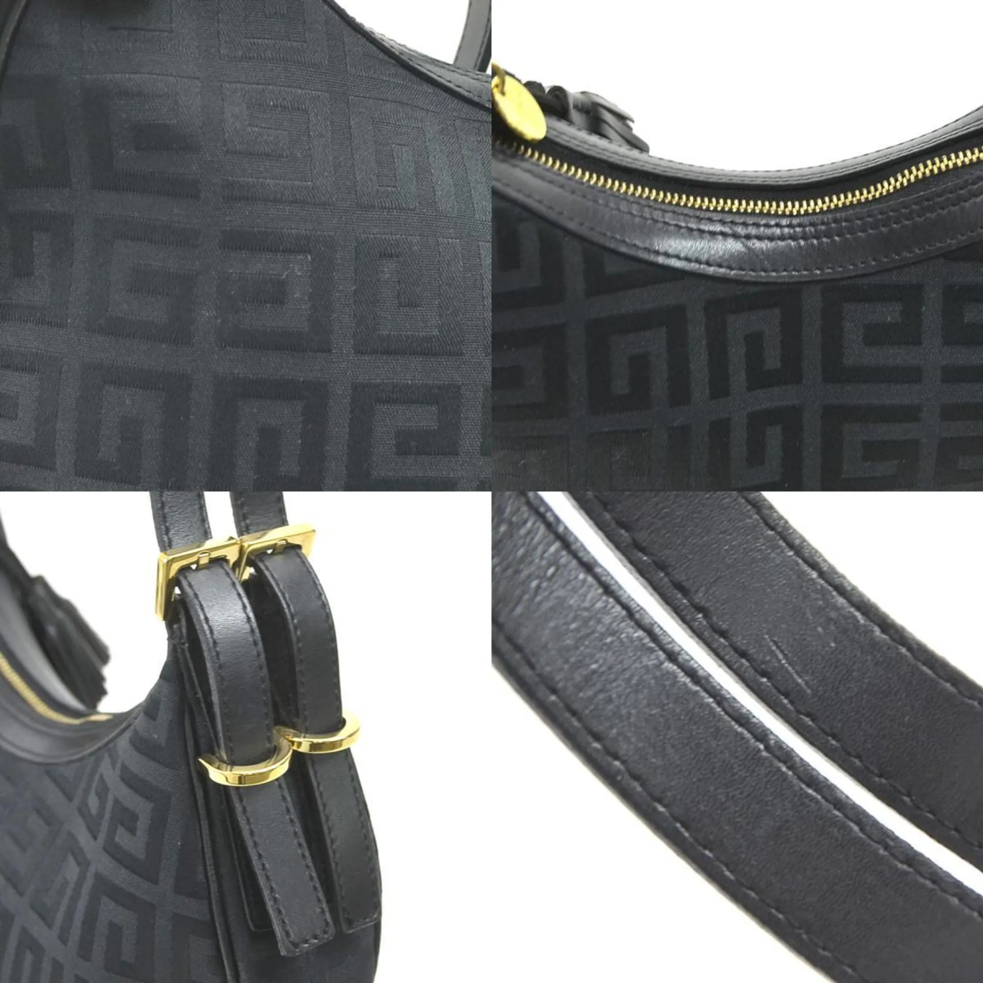 Givenchy Canvas Leather Shoulder Bag (Pre-Owned)