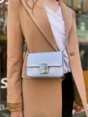 Givenchy Small Pale Blue Leather 4G Crossbody