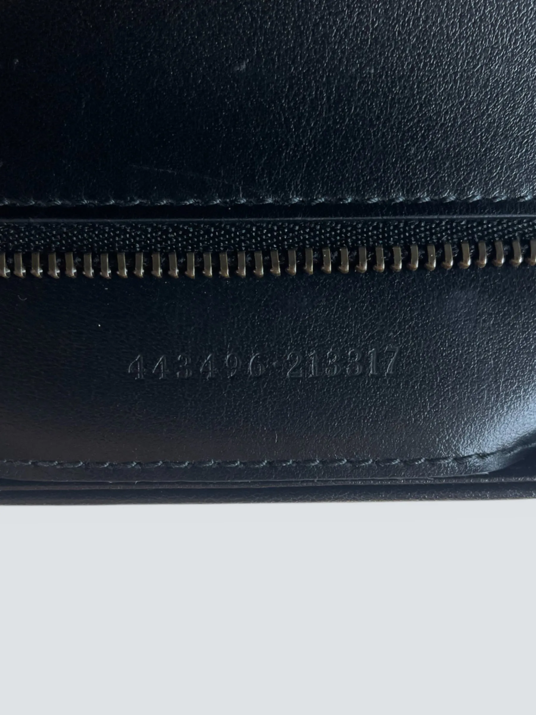 Gucci Black Leather Large GG Marmont Crossbody