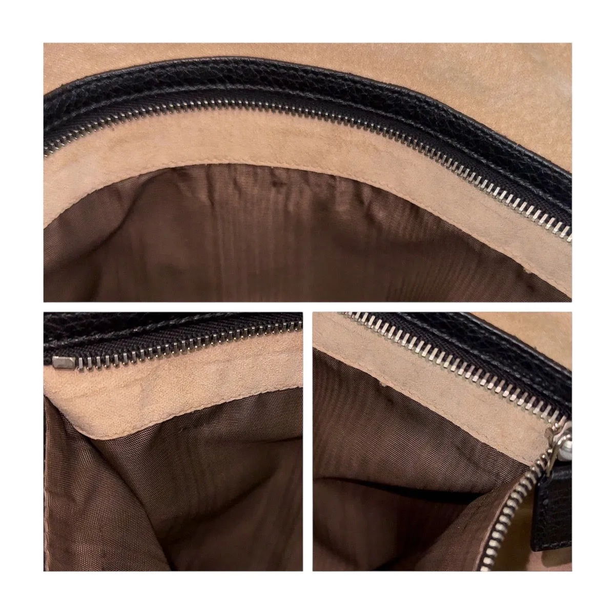 GUCCI Business bag 231850 leather Black SilverMetal Business Bag Briefcase Shoulder Bag 2WAY Bamboo Tassel mens Used