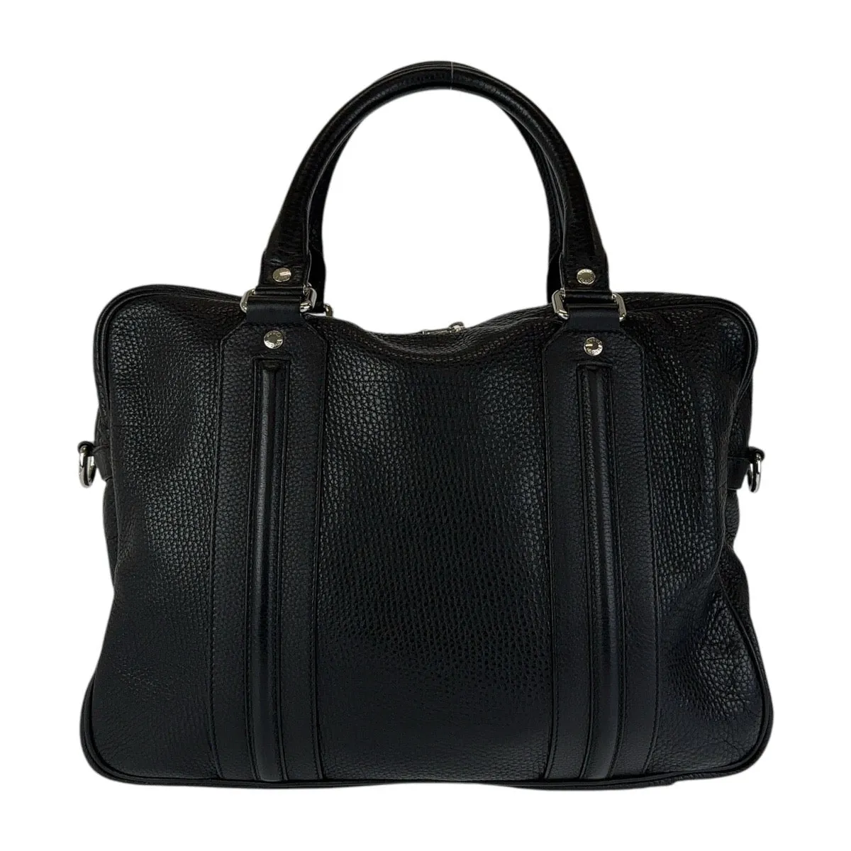 GUCCI Business bag 231850 leather Black SilverMetal Business Bag Briefcase Shoulder Bag 2WAY Bamboo Tassel mens Used