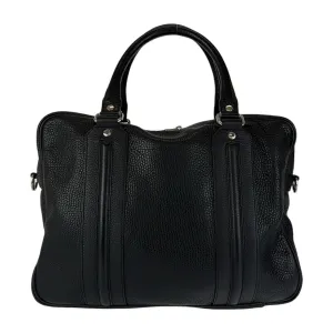 GUCCI Business bag 231850 leather Black SilverMetal Business Bag Briefcase Shoulder Bag 2WAY Bamboo Tassel mens Used