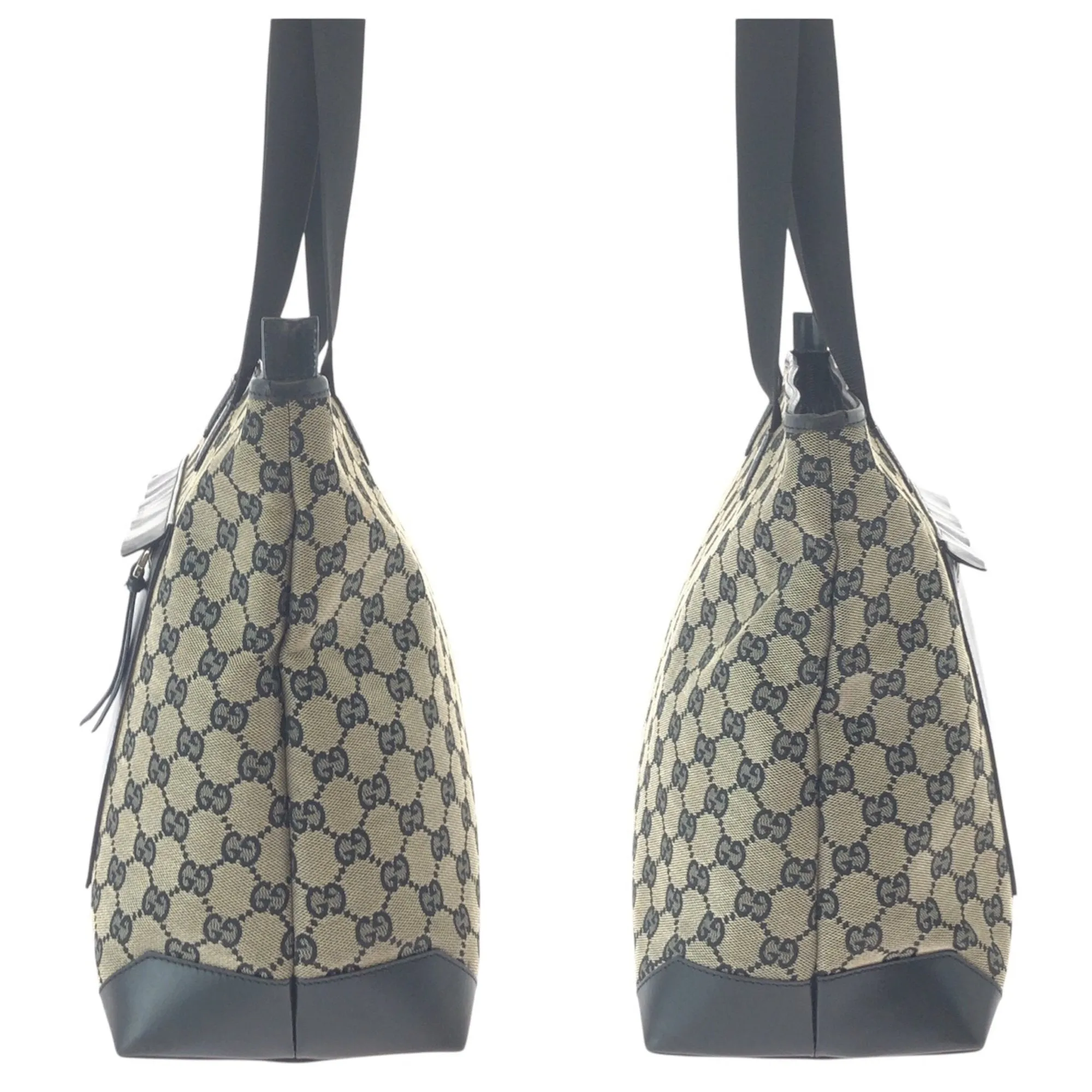 Gucci Gg Canvas Leather Shoulder Bag Tote Bag (Pre-Owned)