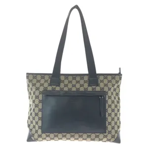 Gucci Gg Canvas Leather Shoulder Bag Tote Bag (Pre-Owned)