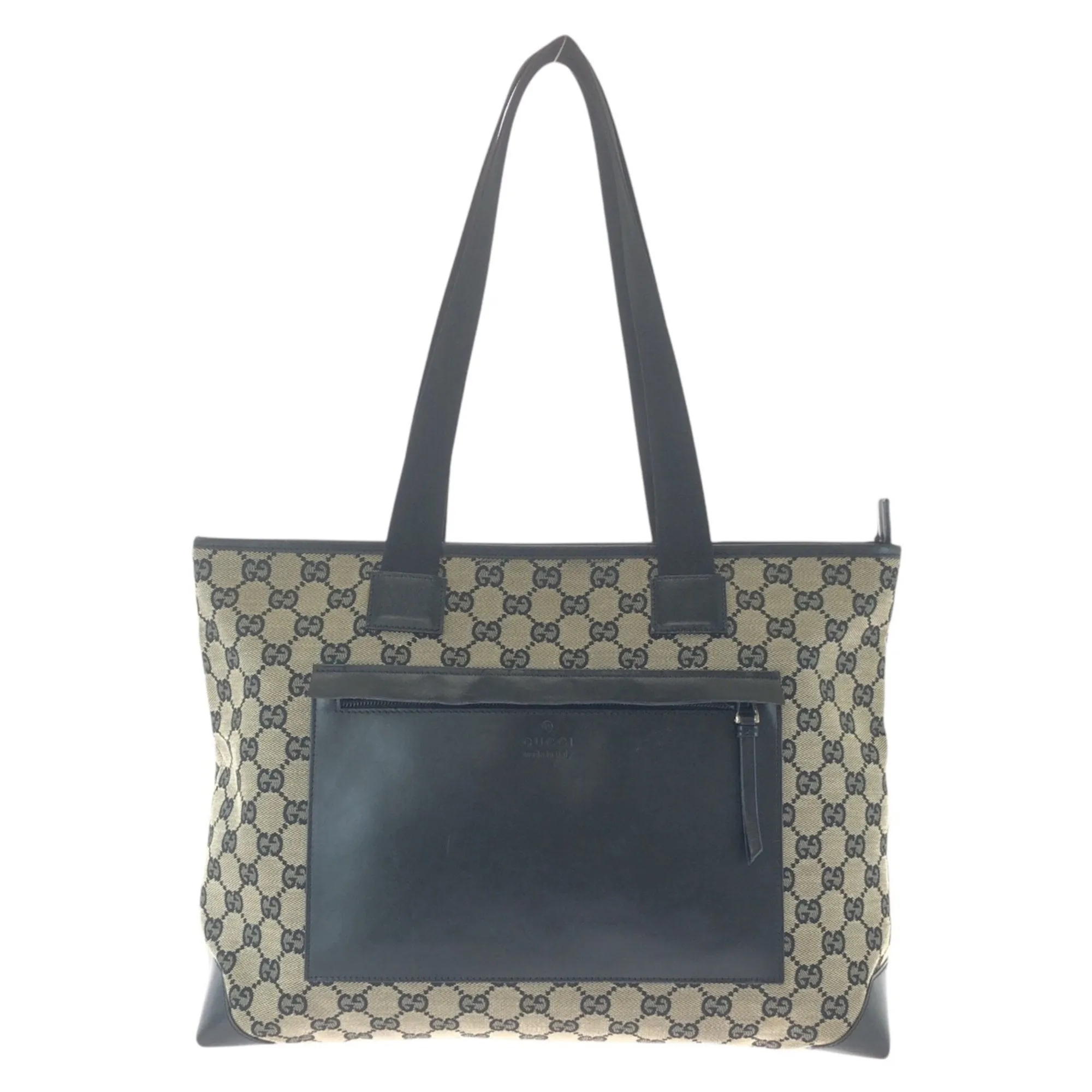 Gucci Gg Canvas Leather Shoulder Bag Tote Bag (Pre-Owned)