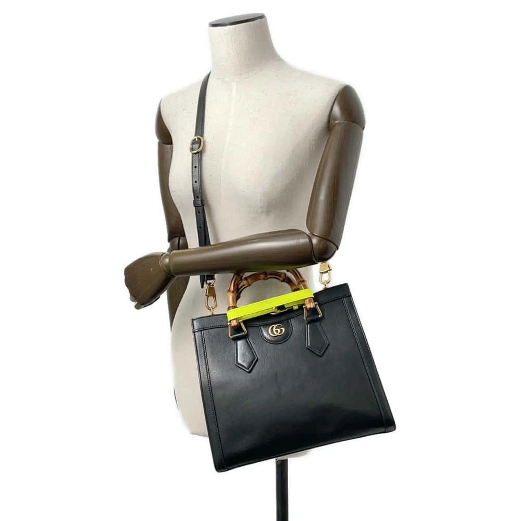 Gucci Leather Handbag Shoulder Bag (Pre-Owned)