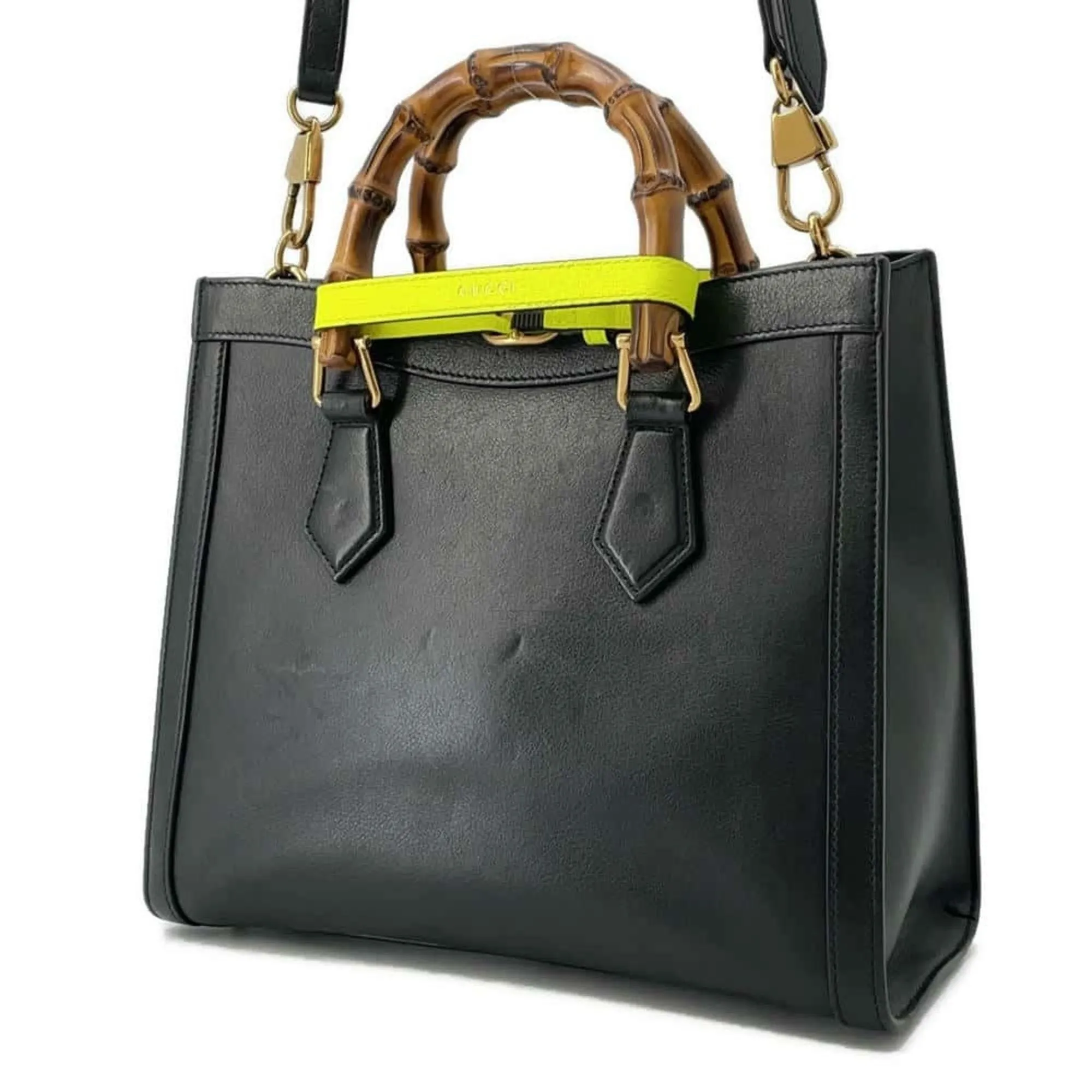 Gucci Leather Handbag Shoulder Bag (Pre-Owned)