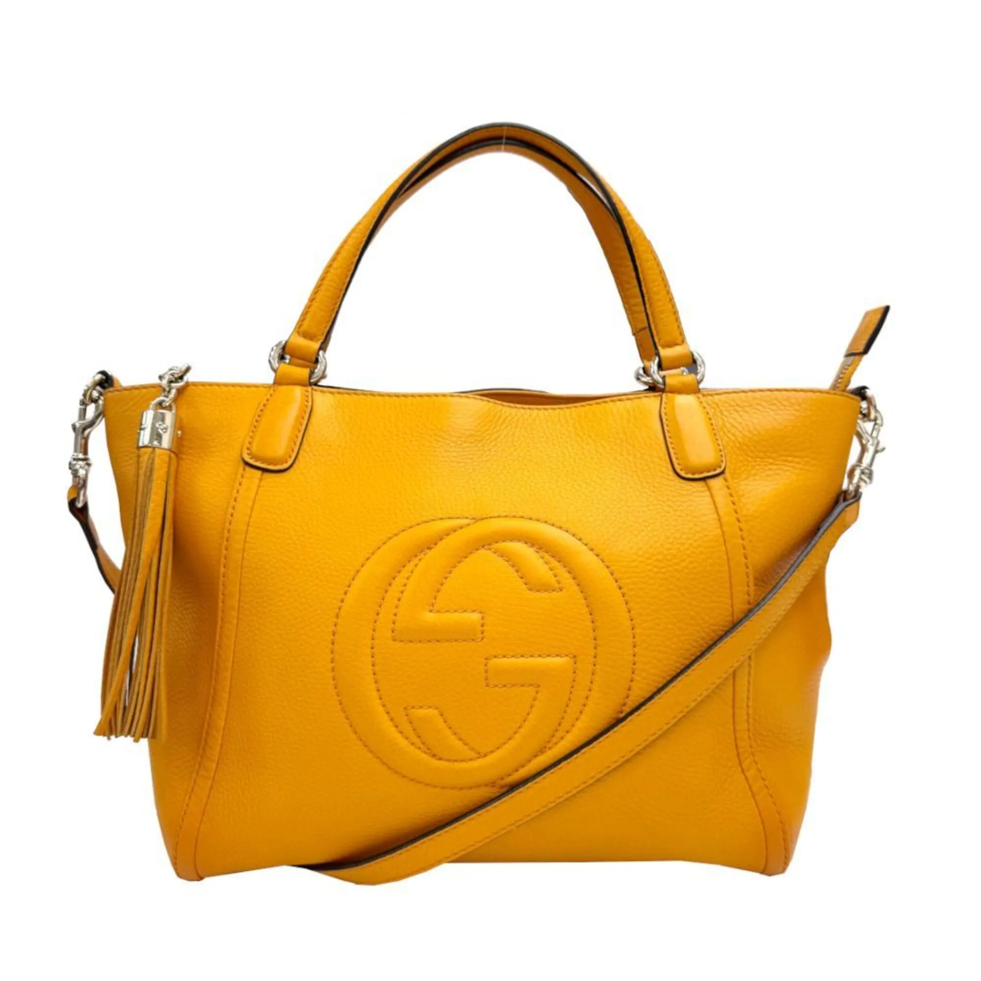 Gucci Leather Handbag Shoulder Bag (Pre-Owned)