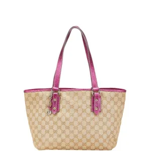 Gucci pink Canvas Shoulder Bag Tote Bag (Pre-Owned)