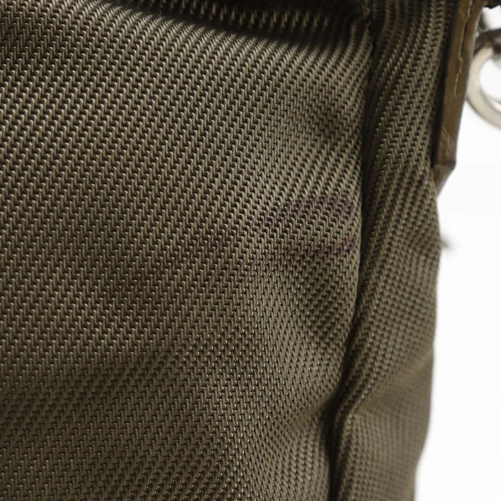 GUCCI Shoulder Bag 000.2404.0509 Nylon canvas khaki 2WAY Bamboo one belt Women Used