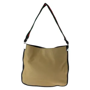 GUCCI Shoulder Bag 001 4321 canvas Beige Red Green SilverMetal Hobo One Shoulder Bag Sherry line Women Used
