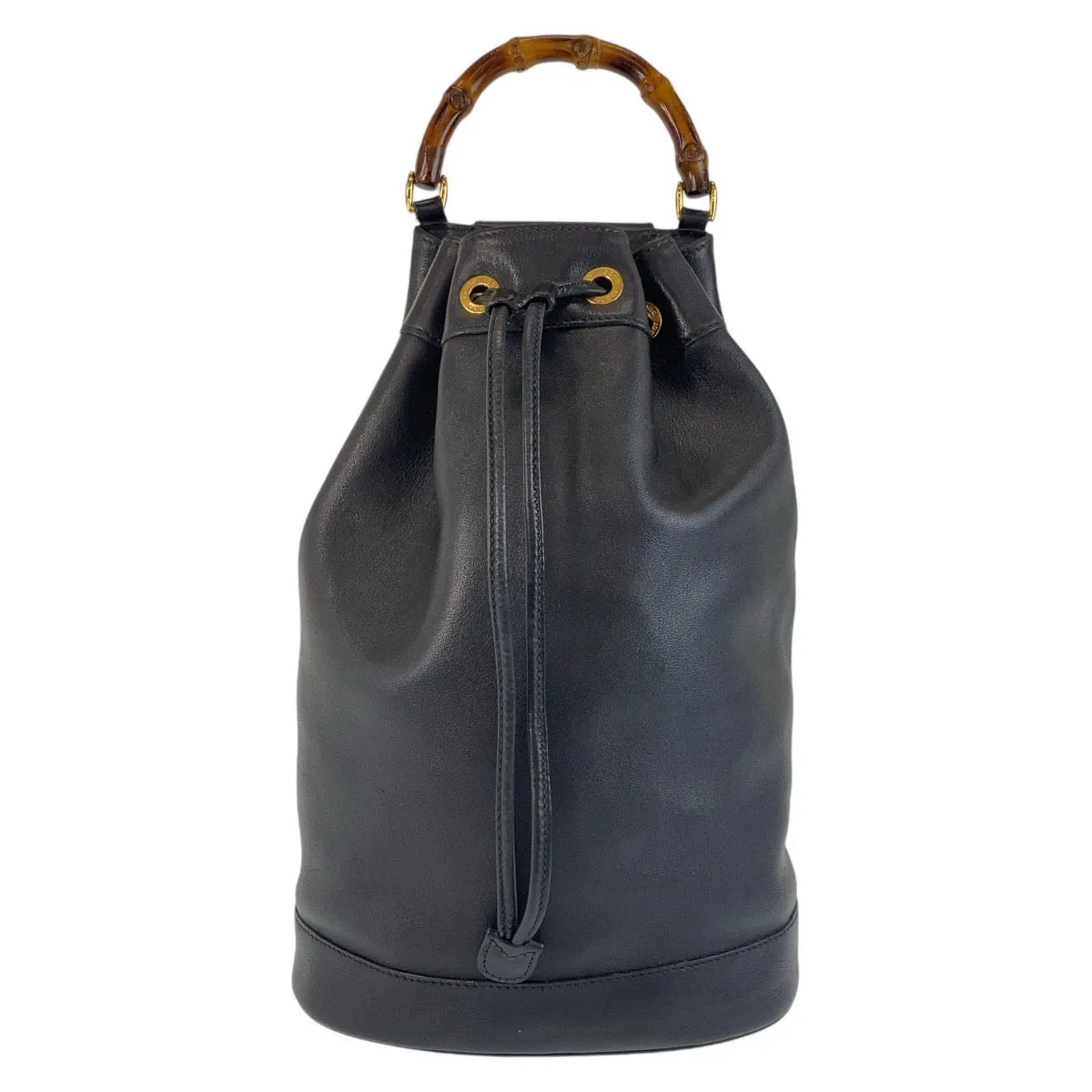 GUCCI Shoulder Bag 003 203 0036 leather Black Gold Metal Shoulder Bag Sling bag Unisex Bamboo Women Used