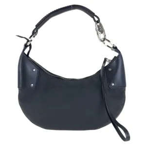 GUCCI Shoulder Bag 109208 Canvas, Leather Black Silver Metal Hobo Women Used