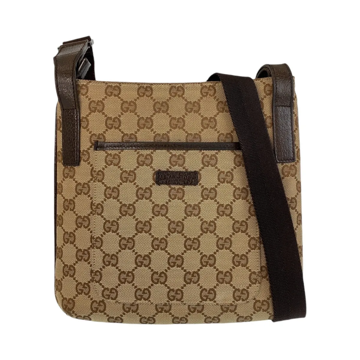 GUCCI Shoulder Bag 122793 GG canvas Brown beige Crossbody Shoulder Bag Messenger Bag Women Used