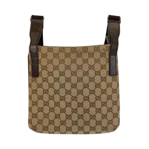 GUCCI Shoulder Bag 122793 GG canvas Brown beige Crossbody Shoulder Bag Messenger Bag Women Used