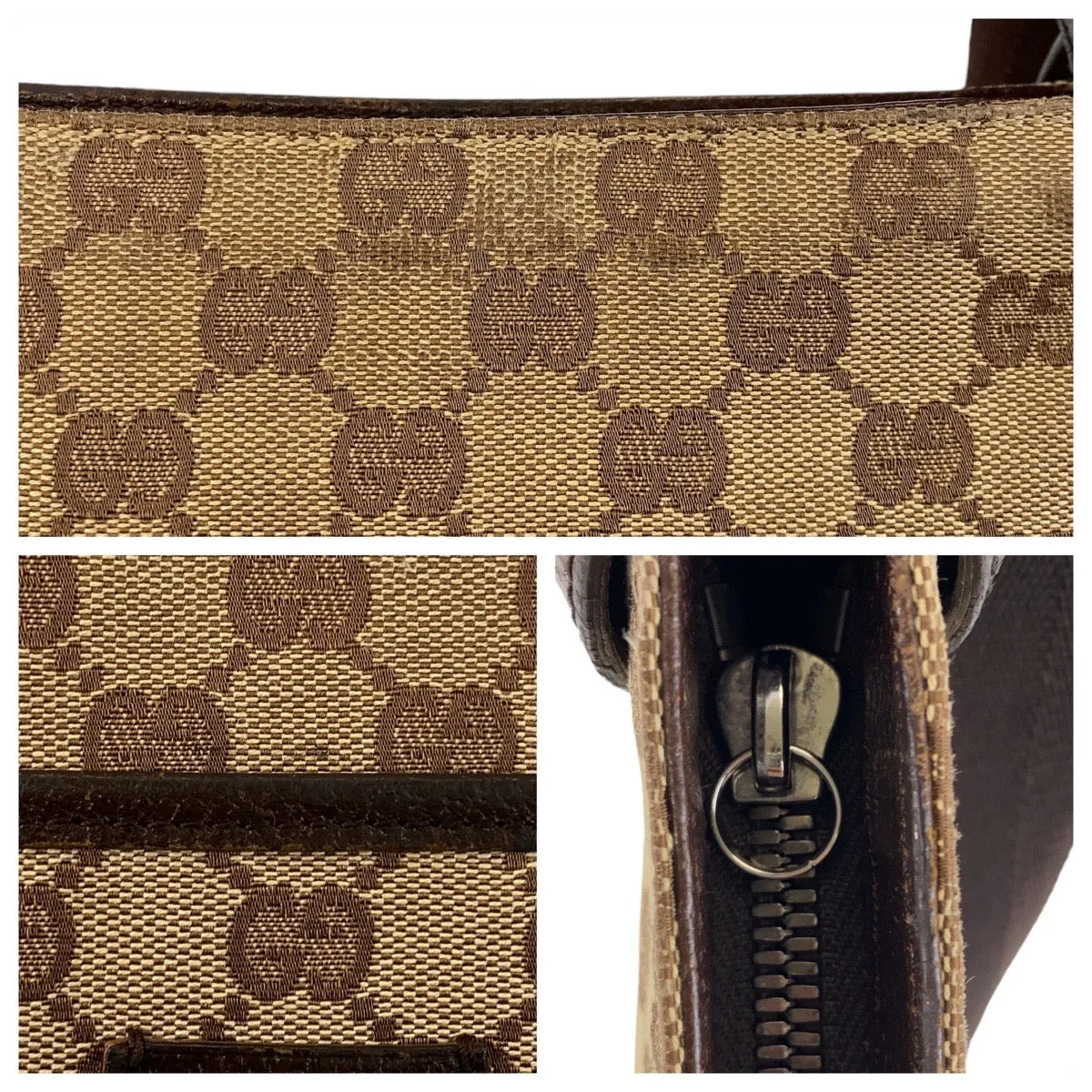 GUCCI Shoulder Bag 122793 GG canvas Brown beige Crossbody Shoulder Bag Messenger Bag Women Used