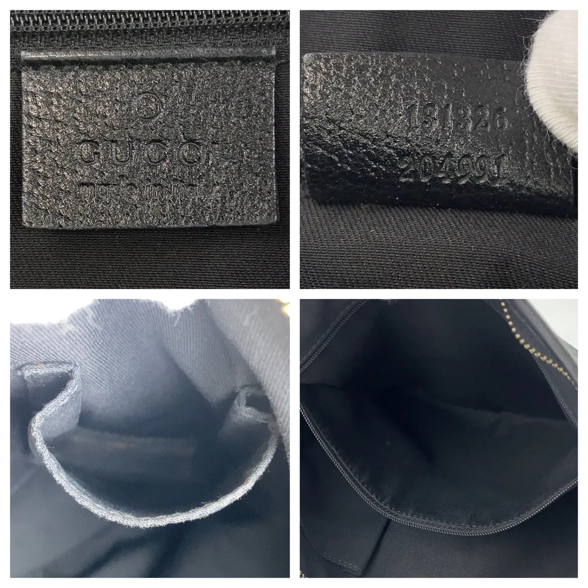 GUCCI Shoulder Bag 131326 GG canvas, leather Black GoldMetal Crossbody Shoulder Bag Messenger Bag Abbey Women Used