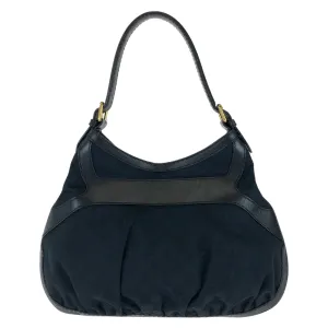 GUCCI Shoulder Bag 189885 GG canvas, leather Black GoldMetal Shoulder Bag handbag Queen Hobo Women Used