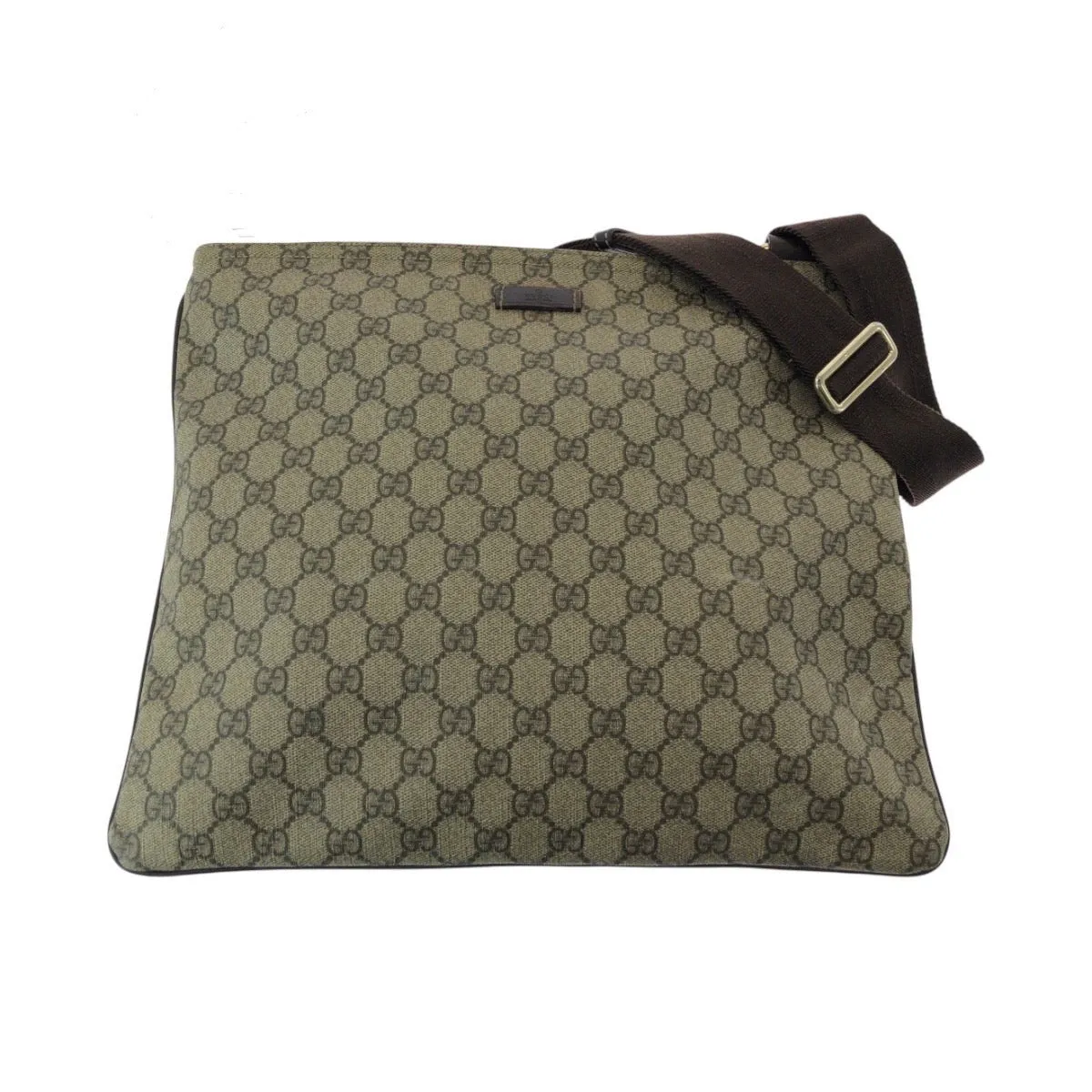 GUCCI Shoulder Bag 201446 GG Supreme Canvas Brown Gold Metal Shoulder Bag Messenger bag mens Used