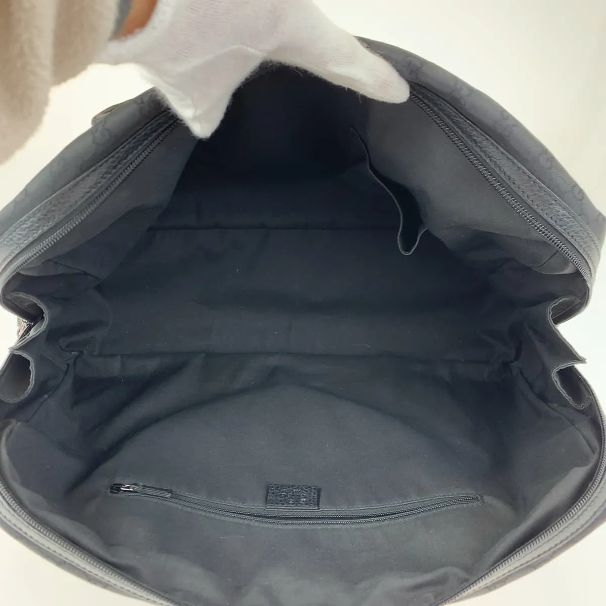 GUCCI Shoulder Bag 293595 Nylon Black black Shoulder Bag Tote Bag Boston Duffel bag Unisex Sherry line GG canvas Women Used