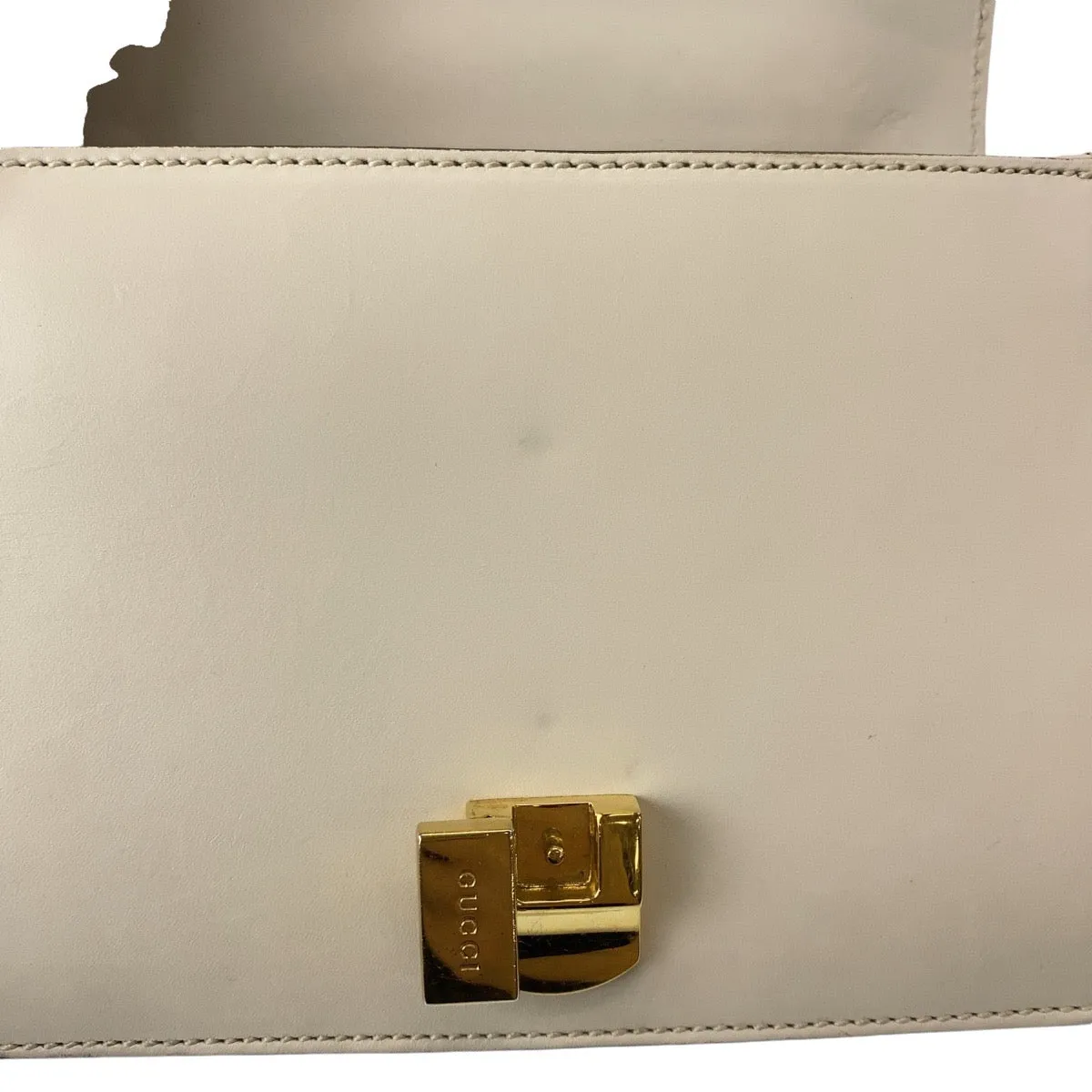 GUCCI Shoulder Bag 431666 leather white Crossbody Shoulder Bag Pochette Sherry line Sylvimini Women Used