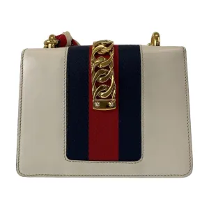 GUCCI Shoulder Bag 431666 leather white Crossbody Shoulder Bag Pochette Sherry line Sylvimini Women Used