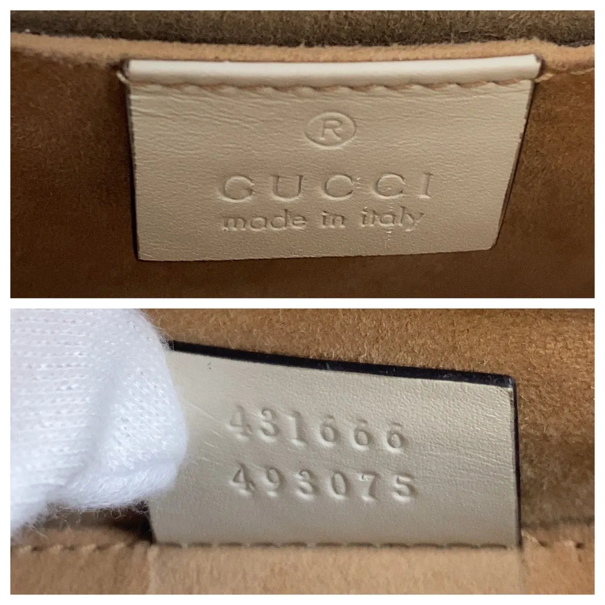 GUCCI Shoulder Bag 431666 leather white Crossbody Shoulder Bag Pochette Sherry line Sylvimini Women Used