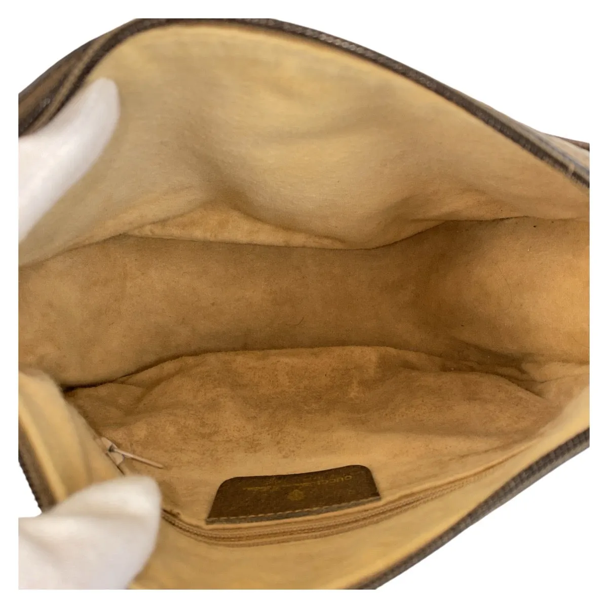 GUCCI Shoulder Bag 89 02 032 GG Supreme canvas, leather Beige Brown Gold Metal Crossbody Shoulder Bag Pochette Sherry Line Old Gucci Women Used