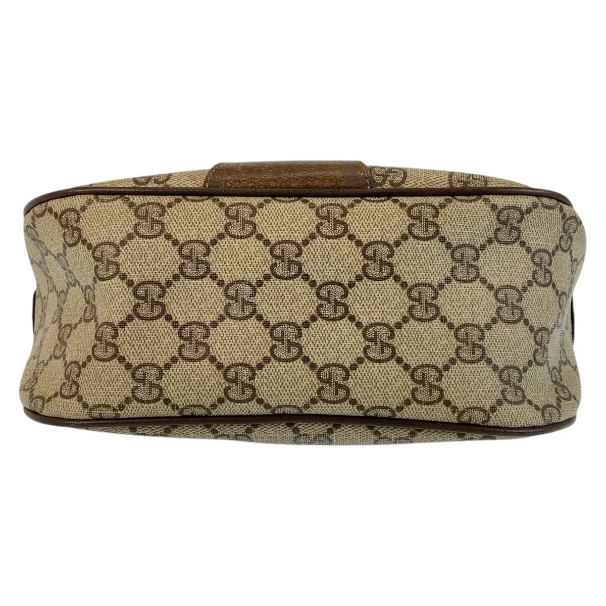 GUCCI Shoulder Bag 89 02 032 GG Supreme canvas, leather Beige Brown Gold Metal Crossbody Shoulder Bag Pochette Sherry Line Old Gucci Women Used