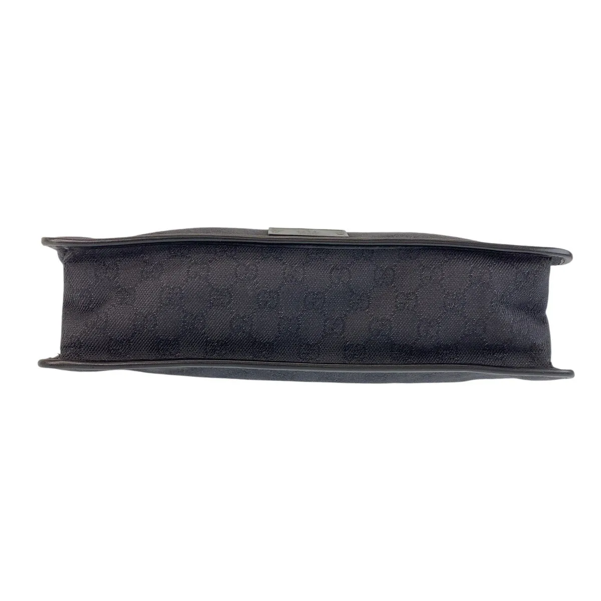 GUCCI Shoulder Bag 90656 GG canvas Black SilverMetal Crossbody Shoulder Bag Women Used