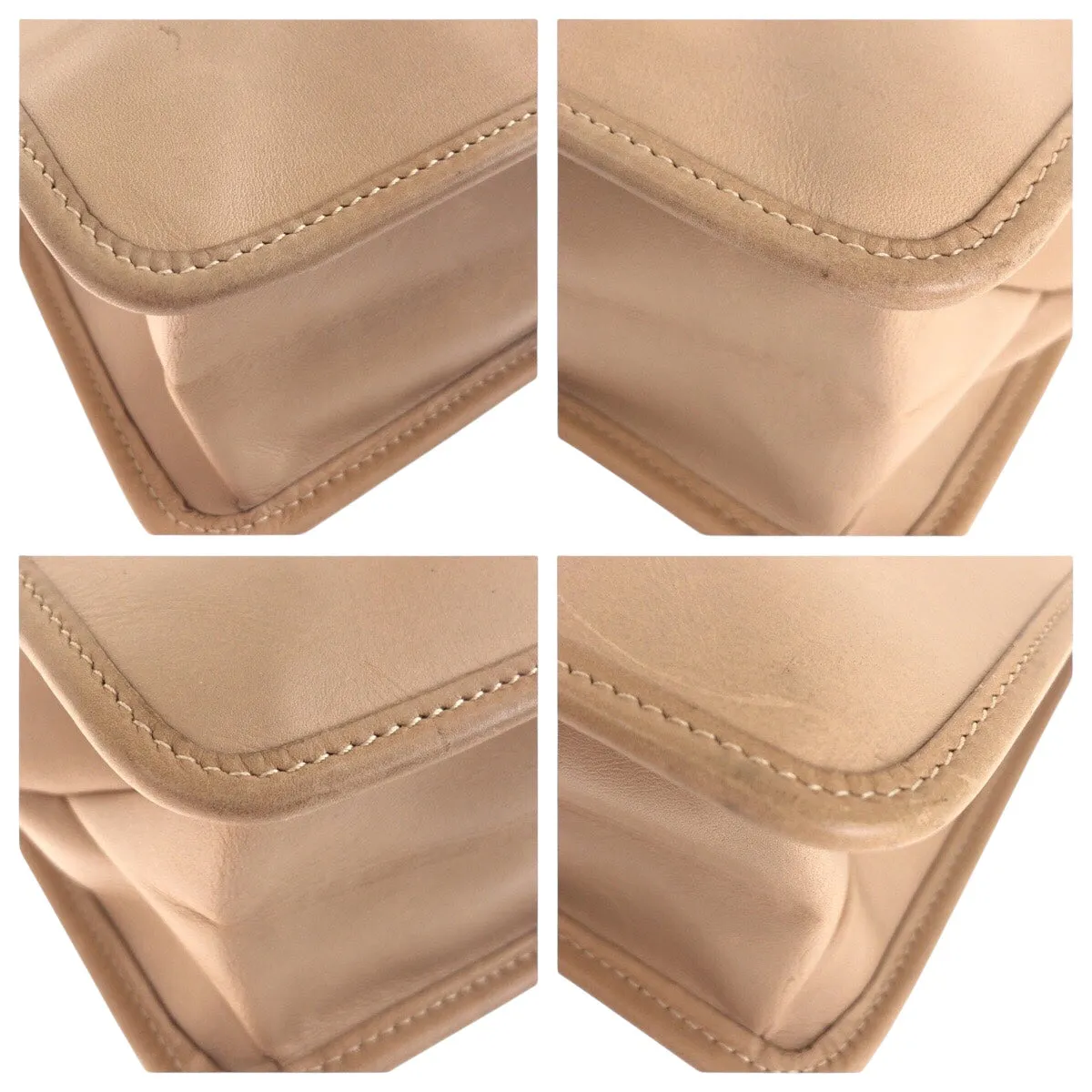 GUCCI Shoulder Bag 91762 leather beige Shoulder Bag pochette Women Used