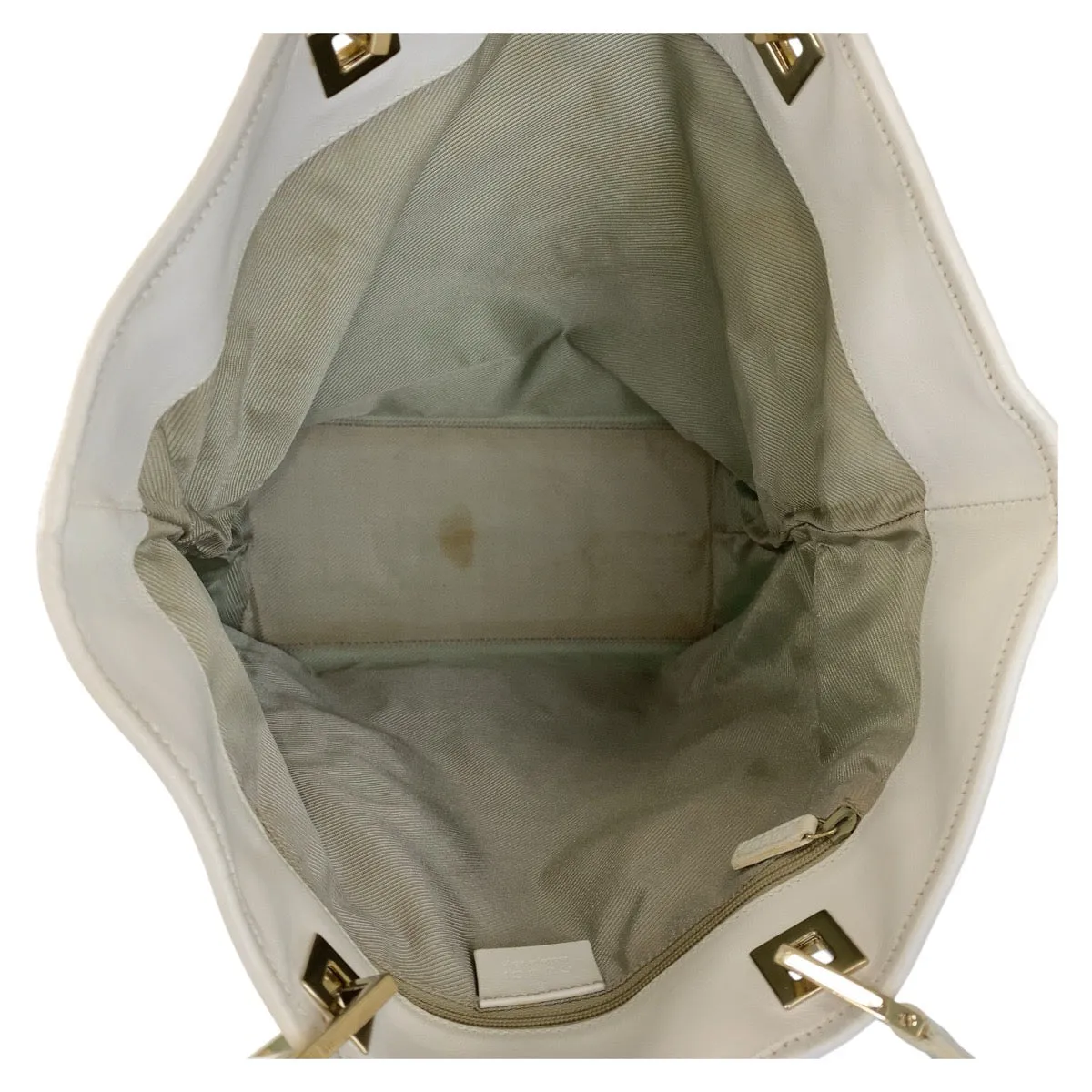 GUCCI Tote Bag 002 1098 GG canvas, leather Mint Light Blue Gold Metal Tote Bag Shoulder Bag Women Used