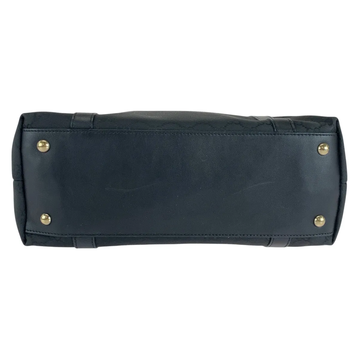 GUCCI Tote Bag 272399 GG canvas, leather Black GoldMetal Tote Bag Shoulder Bag Women Used