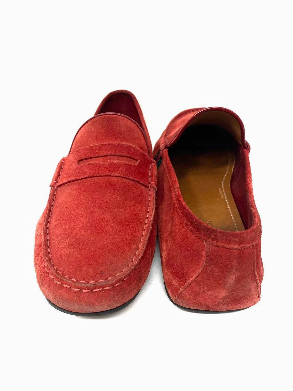 Gucci  Red  Green Red Web Men's Shoe Size 8 Driving Loafers