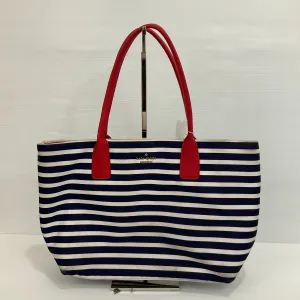 Handbag Designer By Kate Spade In Striped Pattern, Size:Medium