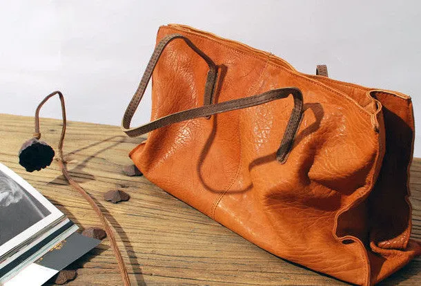 Handmade fashion pretty leather medium tote bag shoulder bag  handbag for women lady