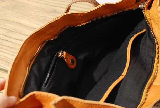 Handmade fashion pretty leather medium tote bag shoulder bag  handbag for women lady
