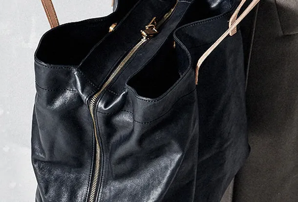 Handmade Genuine Leather Handbag Large Tote Bag Shopper Bag Shoulder Bag Purse For Women