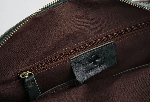 Handmade Genuine Leather Handbag Tote Bag Shopper Bag Shoulder Bag Purse For Women