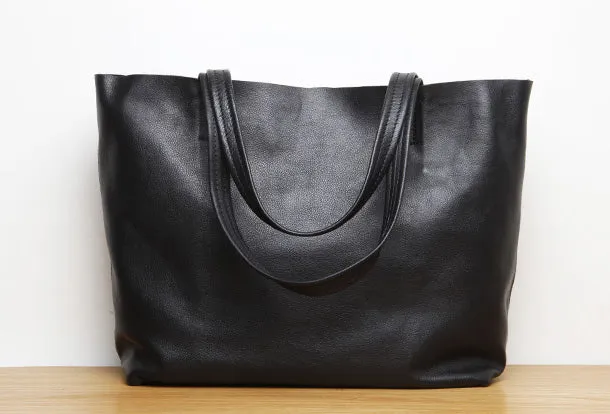 Handmade Genuine Leather Handbag Tote Bag Shopper Bag Shoulder Bag Purse For Women