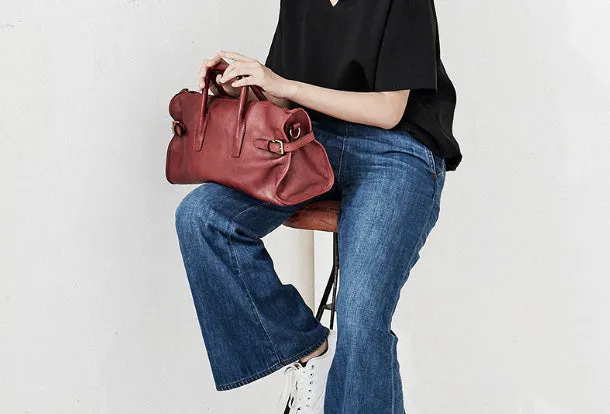 Handmade Genuine Leather Large Handbag Shopper Bag Crossbody Bag Shoulder Bag Purse For Women