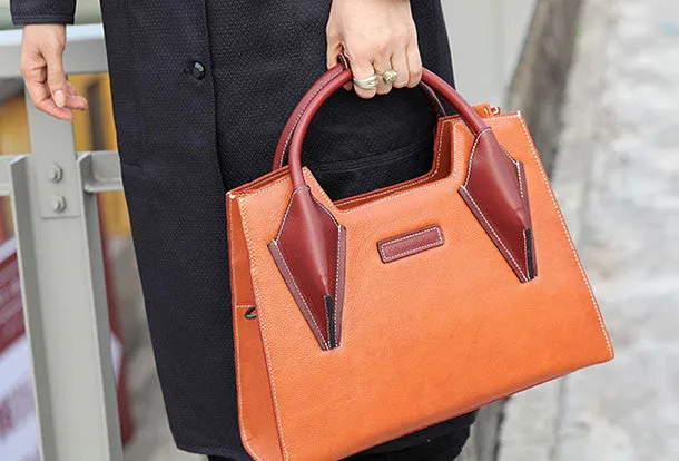 Handmade handbag purse leather crossbody bag purse shoulder bag for women