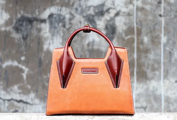Handmade handbag purse leather crossbody bag purse shoulder bag for women