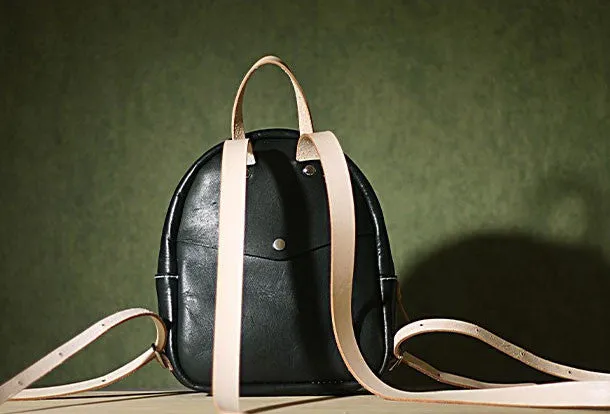 Handmade Leather backpack bag shoulder bag for women small leather