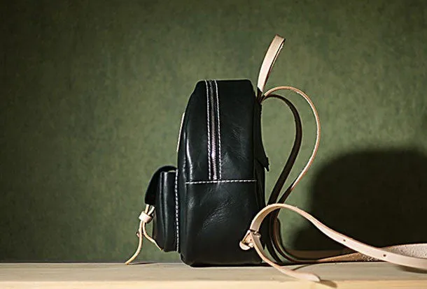 Handmade Leather backpack bag shoulder bag for women small leather
