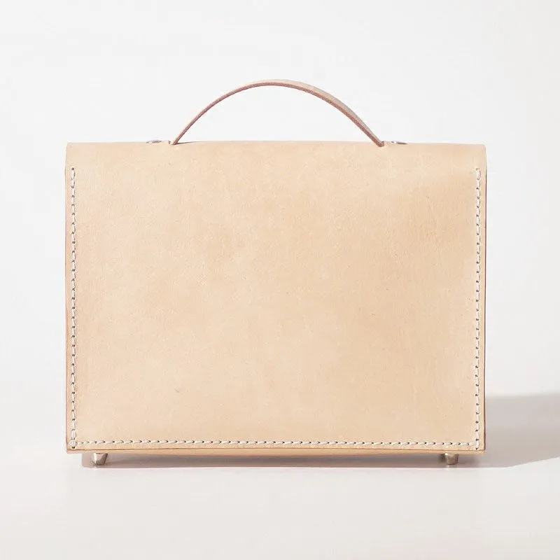 Handmade Leather Beige Womens Handbag Fashion Shoulder Bag for Women