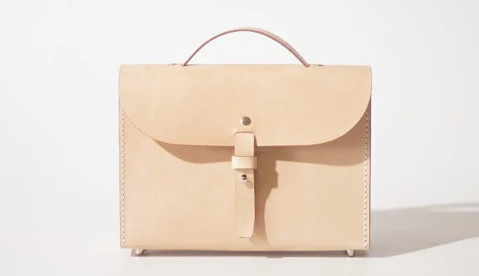 Handmade Leather Beige Womens Handbag Fashion Shoulder Bag for Women