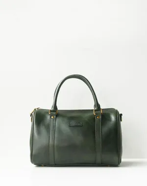 Handmade leather boston bag purse shoulder bag handbag purse women