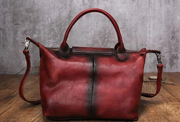 Handmade Leather handbag purse shoulder bag for women leather shopper bag
