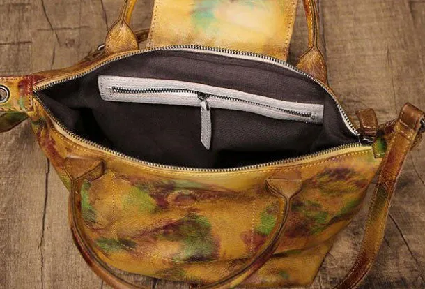 Handmade Leather handbag purse shoulder bag for women leather shopper bag
